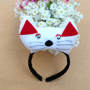 头饰 幼儿园卡通动物 cos白猫头箍 span class=h>小猫 /span>咪 span