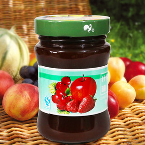 4瓶包邮梅林什锦果酱 span class=h>罐头 /span>350g/瓶装金鸡牌苹果 