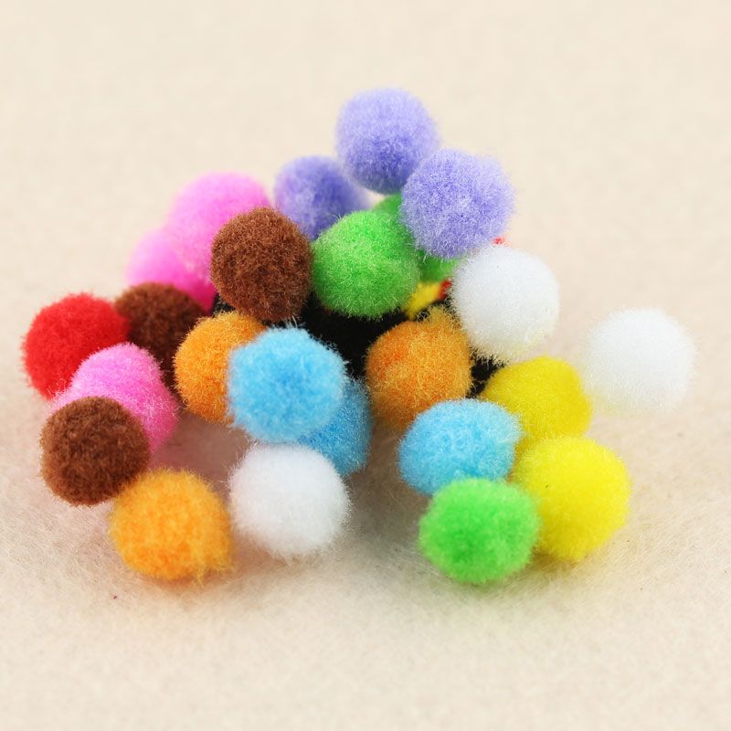 爱布迪彩色毛绒球毛毛球 diy幼儿园益智玩具 儿童创意手工diy材料