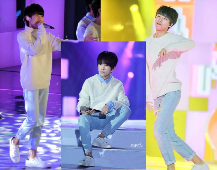 天猫双11狂欢夜tfboys王源王俊凯易烊千玺同款裤子生日会同款裤子