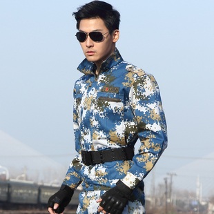 夏季特种兵长袖袖海洋迷彩服套装男海军作训服中国军装工作服正品