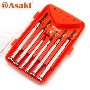 asaki 精密6件套钟表批 手表拆卸螺丝批 时钟维修螺丝刀 套装工具