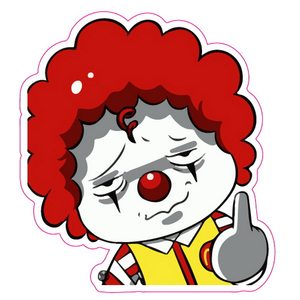 麦当劳小丑 防晒防水 大号行李箱贴冰箱吉他墙贴笔记本 span class=h>