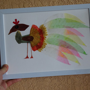 class=h>贴画 /span>手工diy树叶 秋天的树叶 孔雀开屏 春天里 a4带