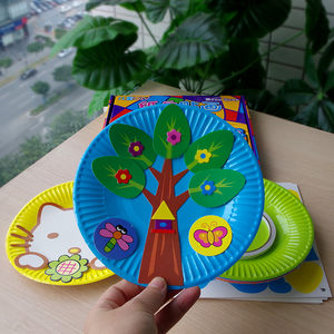 益智早教儿童手工diy幼儿园创意贴画动手玩具美术纸盘贴纸3-5-7岁