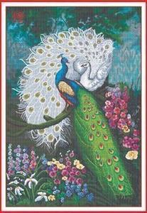 【绿光森林十字绣成品图片】绿光森林十字绣成