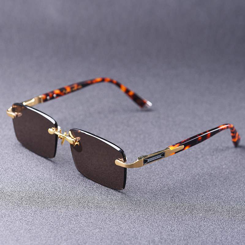 水晶石眼镜纯天然男女款石头镜正品中老年无框太阳镜墨镜高档品牌