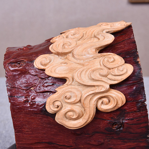 寻古印度小叶紫檀木雕祥云 span class=h>弥勒佛 /span>摆件整料家居