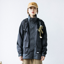 Epithsocodbt秋装新式日系chic中性中长式工装外套 男女式ins夹克