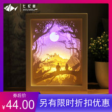 七忆鱼tl影 纸雕灯crdiy材料包成品3D立体创意礼物叠影灯