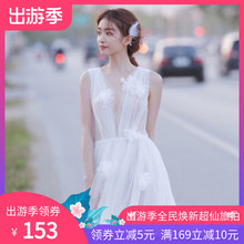 森系轻tp纱旅拍简约ld真2020新式新娘梦幻出门纱日常轻纱礼服