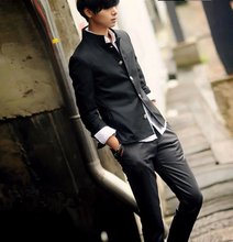 秋季新tt热血高校男qf西装男西服外套中山装韩款定制校服班服