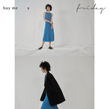 buyupme a ckday 法式一字领柔软针织吊带连衣裙