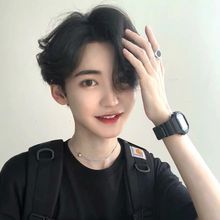 假发男vd发中分刘海tl卷发韩款帅气逼真学生黑网红同式全头套