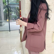 西装外vz女2020st款新式宽松复古气质时尚(小)西服休闲上衣女潮