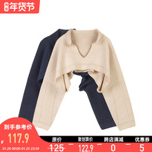 VEGwa CHANga罩衫女(小)众设计新式(小)心机短外套上衣披肩2021春装