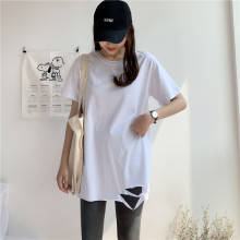 纯棉2wa20年夏季ga长式白色t恤女短袖宽松打底衫上衣超火ins潮