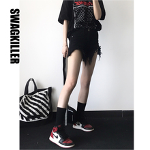 SwawaKillega色流苏撕边热裤 个性 夏天哦!显腿长!