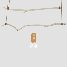实木服wa店橱窗挂衣mi干树枝挂衣杆橱窗挂衣杆北欧