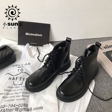 (小)suwd家 202ge薄式韩款ins原宿学院chic英伦百搭马丁靴短靴女