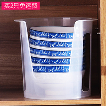日本Swg大号塑料碗qq沥水碗碟收纳架抗菌防震收纳餐具架
