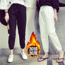 15冬wk少女裤12wc3初中学生16岁女孩14直筒裤17加绒休闲运动裤