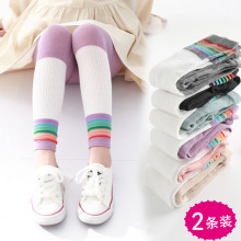 宝宝打wm袜九分裤女id春秋女童连裤袜纯棉薄式夏子