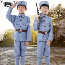 宝宝八wo军演出服新ng装抗战表演服校园舞台革命红军服男童
