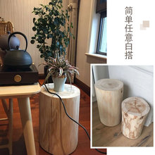 杉木原wo墩子实木凳an木桩创意换鞋凳花架底座新品