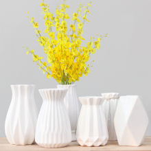 简约现ws陶瓷花瓶干nf装饰品花器玫瑰插花欧式摆件玻璃(小)清新