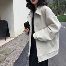 A7swuven麂皮ut2020春秋新式女装长袖(小)个子纯色宽松时尚上衣