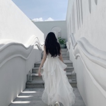 Swewwthearkt丝梦游仙境新式超仙女白色长裙大裙摆吊带连衣裙夏