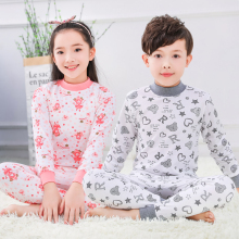 宝宝纯ww秋衣秋裤中qt衣套装男童女童全棉睡衣棉毛衫童装线衣