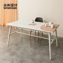 尖叫设wz 布景桌家zb型现代简约北欧餐桌轻奢长方形桌子饭桌