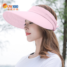 UV1xj0沙滩防晒wp夏女士出游太阳遮阳帽防紫外线空顶帽子12049