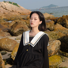 迷路森xj原创娜娜同wp风连衣裙女2021新式日系学院风长袖裙子