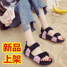 202xj新式仙女风wp平底韩款夏季大(小)学生初中生凉鞋女百搭ins