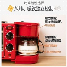 。家用xt包片吐司机qp粉色迷你双面压加热(小)型早餐机