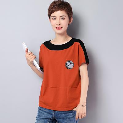 超大码xu装中老年半ji200斤特胖的服装6XL加肥妈妈夏装纯棉衫