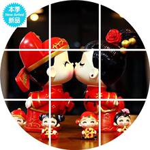 (小)的件xu对瓷新婚礼ji娃婚房装饰品结婚创迷你个性吊