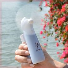 手持(小)xu扇便携式夏ie喷水折叠ins(小)型自动旋转可充电加湿器