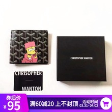 EMMxxEM3 WwjON 马德里辛普森零钱包男女情侣国潮ins皮夹手包钱包