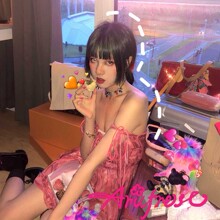 Ariy4frosey4的树莓 夏季多穿雪纺高腰吊带/抹胸连衣裙女仙裙子
