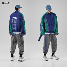 BJHy4春休闲薄式y4克男欧美潮宽松字母机能青年防晒运动服外套