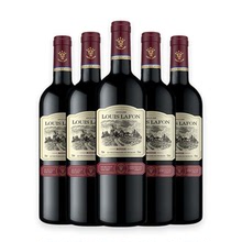 路易拉ya庄园200o8葡萄酒 法国进口红酒 6支装红酒整箱 送赠品