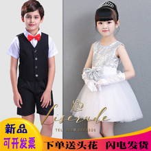 幼儿园ya班毕业照服o8衣服夏季(小)学生表演合唱套装宝宝演出服