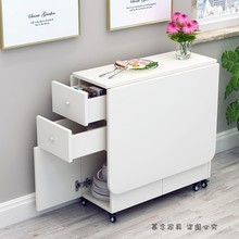 简约现ya(小)户型伸缩o8方形移动厨房储物柜简易饭桌椅组合