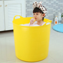 加高大ya泡澡桶沐浴o8洗澡桶塑料(小)孩婴儿泡澡桶宝宝游泳澡盆