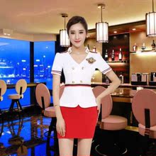 女士夜yb套装女时尚ft套装大号技师职业宾馆spa空姐洗脚收腰