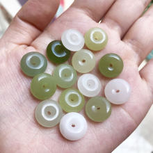 青海青yc田玉羊脂玉er(小)宝宝吊坠玉石算盘珠挂坠玉坠饰品礼物